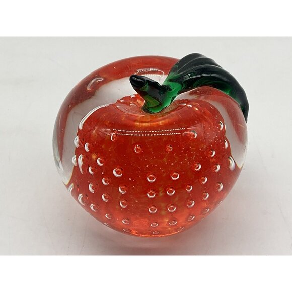 Lenox Retired "Orchard Glory" Handblown Crystal Apple Paperweight With Box & COA - Picture 9 of 15